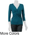Cable & Gauge Women's V-neck Long-sleeve Shirt