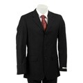 Kenneth Cole Slim Collection Men's Black Pinstripe Suit