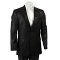 Kenneth Cole Men's Faux Leather Black Sportcoat