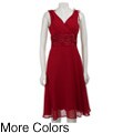 Connected Apparel Women's Tie Shoulder Dress