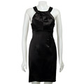 Connected Apparel Women's Crushed Retro Satin Dress