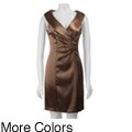 Connected Apparel Women's Retro Crushed Satin Dress