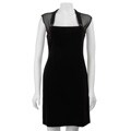 Connected Apparel Women's Illusion Sleeve Halter Dress
