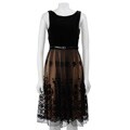 Connected Apparel Women's Velvet Bodice Dress