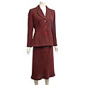 Divine Apparel Women's 2-piece Classic Red Skirt Suit