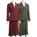 Divine Apparel Women's Plus Size 3-button Classic Skirt Suit