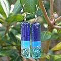 Glass 'Blue Moon Rising' Earrings (Chile)