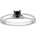 10k White Gold 1/4ct TDW Black Diamond Ring