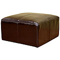 Jude Ample-size Bi-cast Leather Ottoman