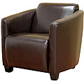 Latham Dark Brown Bi-cast Leather Club Chair