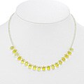 Sterling Silver Peridot Bead Necklace (Thailand)
