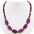 Handmade Purple Chaurite and Silver Bead Necklace (Thailand)