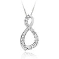 Sterling Silver Cubic Zirconia Infinity Pendant