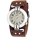 Lucky Brand Women's Dark Brown Leather Cuff Watch