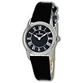 Le Chateau Women's Black Leather Band Watch