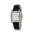 Le Chateau Women's Black/ Red Leather Band Watch