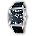 Le Chateau Men's Black Leather Band Watch