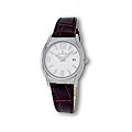 Le Chateau Women's Black Leather Band Watch