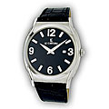 Le Chateau Men's Black Leather Band Watch