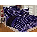 Mod Dots Purple and Black Bed Scarf Set