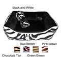 Plush Zebra Print 3-piece Dog Bed Set (19 in. x 24 in.)
