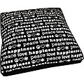 'Peace,Love and Happiness' 26-inch Plush Floor Cushion