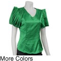 Gigi Florence Junior's Stacked Fold-sleeve Blouse