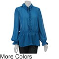 Gigi Florence Junior's Sheer Poet Blouse
