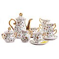 Fine Porcelain 17-piece Butterfly Tea/ Coffee Set 