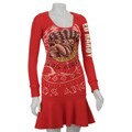 Ed Hardy Women's Thermal Red Glow-in-the-Dark Sleep Dress