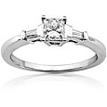 14k Gold 1/2ct TDW Princess Diamond Engagement Ring (H-I, I1-I2)