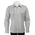 Unlimited 191 Men's Embroidered Long-sleeve Woven Shirt
