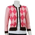 Cullen Women's Argyle Front Stripe Back Cardigan