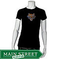 Crazy Haute Women's Rhinestone Tiger T-shirt