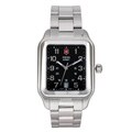 Swiss Army Officer's 1884 Men's Rectangle Black Dial Watch
