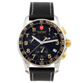 Swiss Army Men's Chrono Classic Black Leather Strap Watch