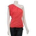 Poleci Women's Draped One-shoulder Blouse