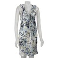 Poleci Women's Silk Ruffle-front Dress