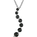 10k Gold 1/2ct TDW Black Diamond Journey Necklace