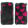iPhone 3G Hot Pink Heart Snap-on Protective Cover