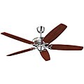 High Performance English Pewter Mahogany Ceiling Fan
