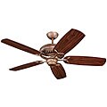 High Performance British Bronze Walnut Finished Ceiling Fan