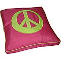 Peace Sign Pink/ Lime Floor Cushion