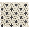 SomerTile New York Hex Polka Dot Tiles (Set of 10)