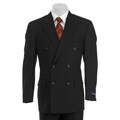 Haspel Men's Black 2-button Double-breasted Wool Suit