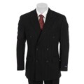 Haspel Men's Black Stripe 2-button Double Breasted Suit