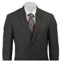 BCBG Men's Grey Bead Stripe 2-button Suit