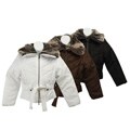 Hype Girl's Short Faux Fur Belted Jacket