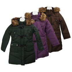 Hype Girl's Long Hooded Toggle Coat
