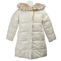 Hype Girl's Off White Hooded Down Coat